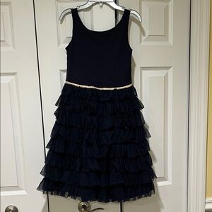 Janie and Jack Navy Blue Ruffle Dress